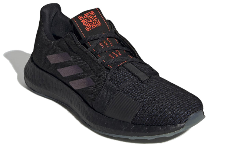 Мужские кроссовки adidas Senseboost Go (черно-пурпурные) — фото 3