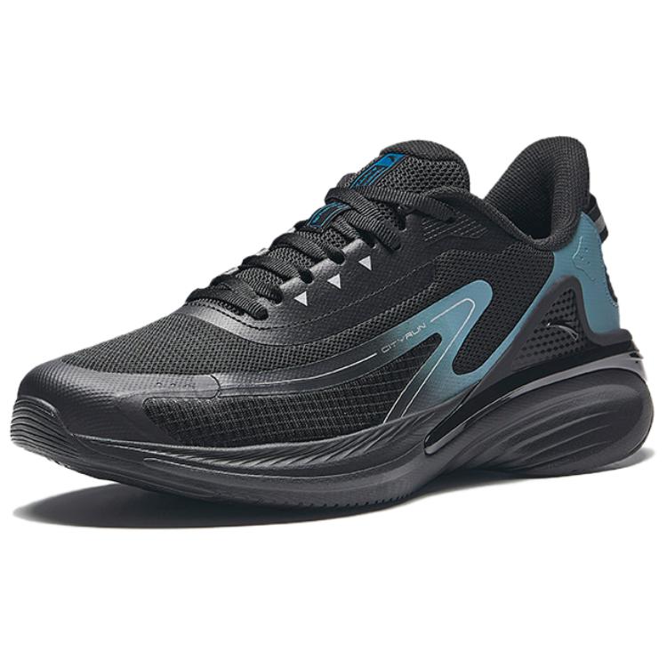 CHAOJIANTA Fabric Slip Resistant Abrasion Resistant Low top Casual Running Shoes Men’s Black Blue