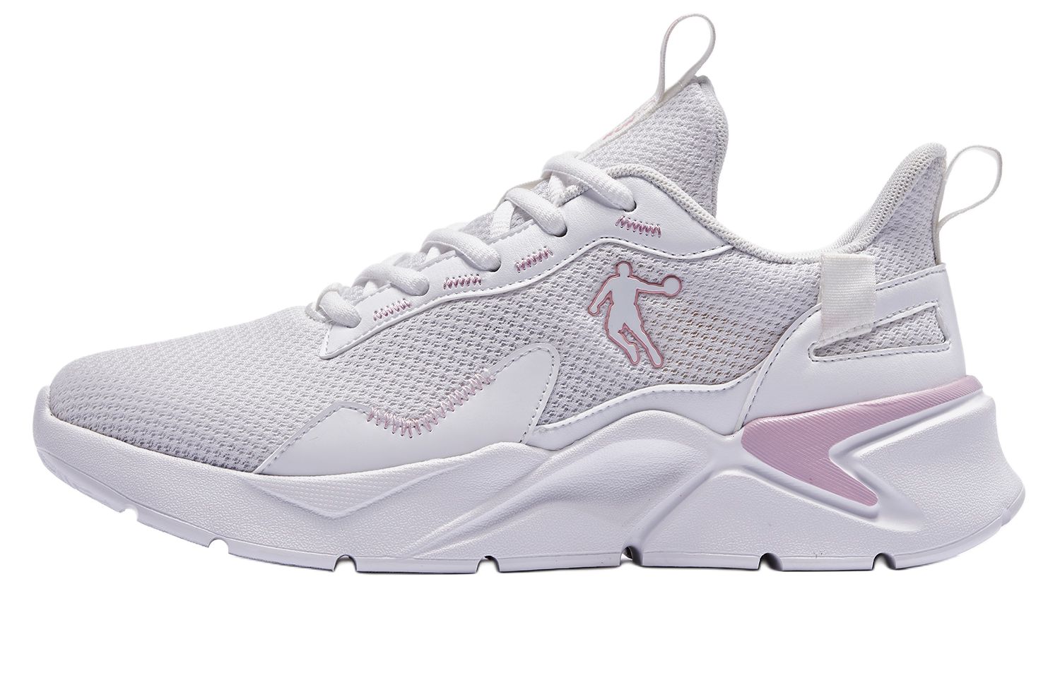 QIAODAN Abrasion Resistant Low top Running Shoes Women’s White Pink
