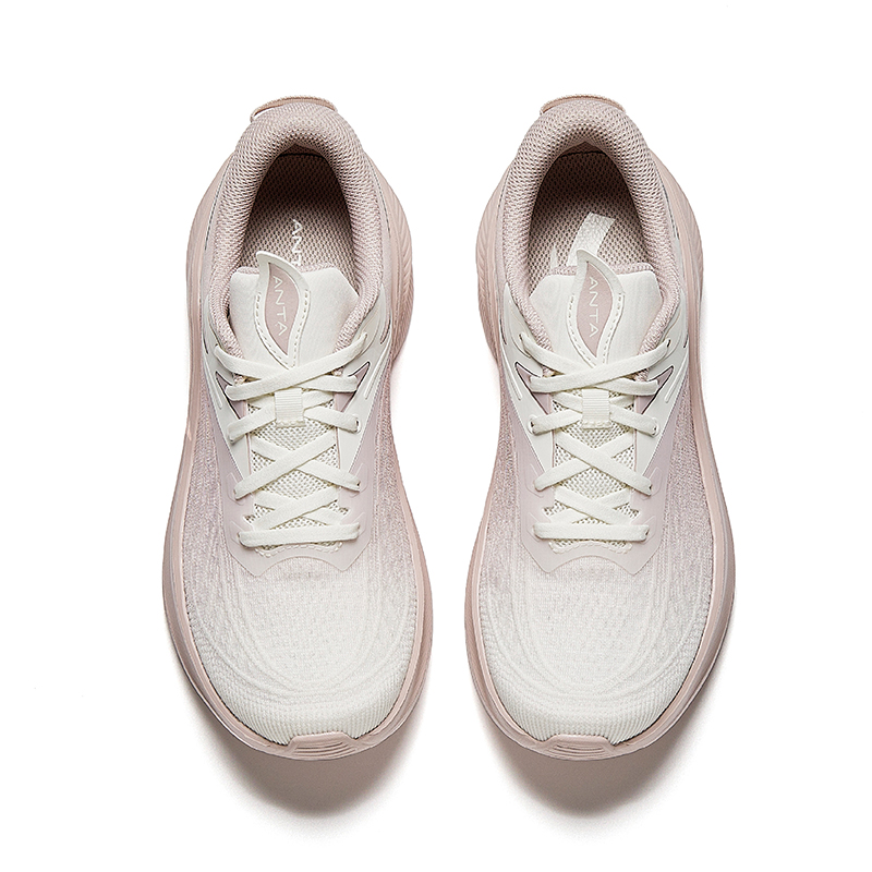 Anta Leaf 5.0 Height Increasing Abrasion Resistant Slip Resistant Low top Running Shoes Women’s White Pink