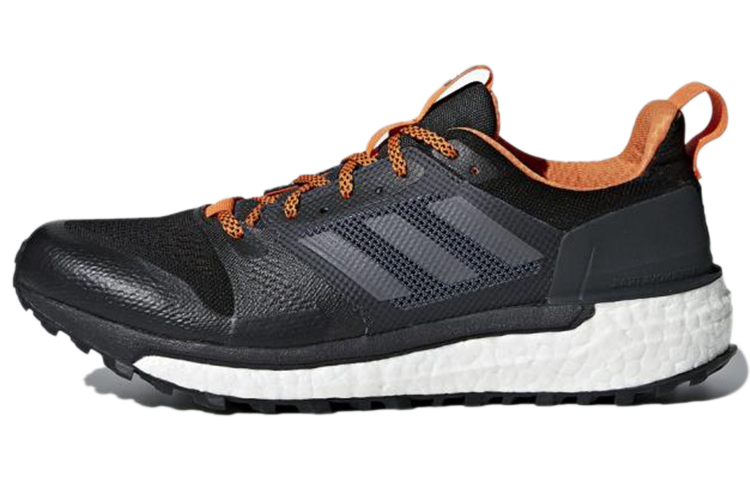 Adidas Supernova Comfortable And Breathable Slip Resistant Low top Running Shoes Men's Black Gray Orange