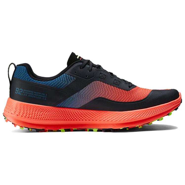 Skechers GO RUN Low top Casual Running Shoes Men’s Black Orange Red