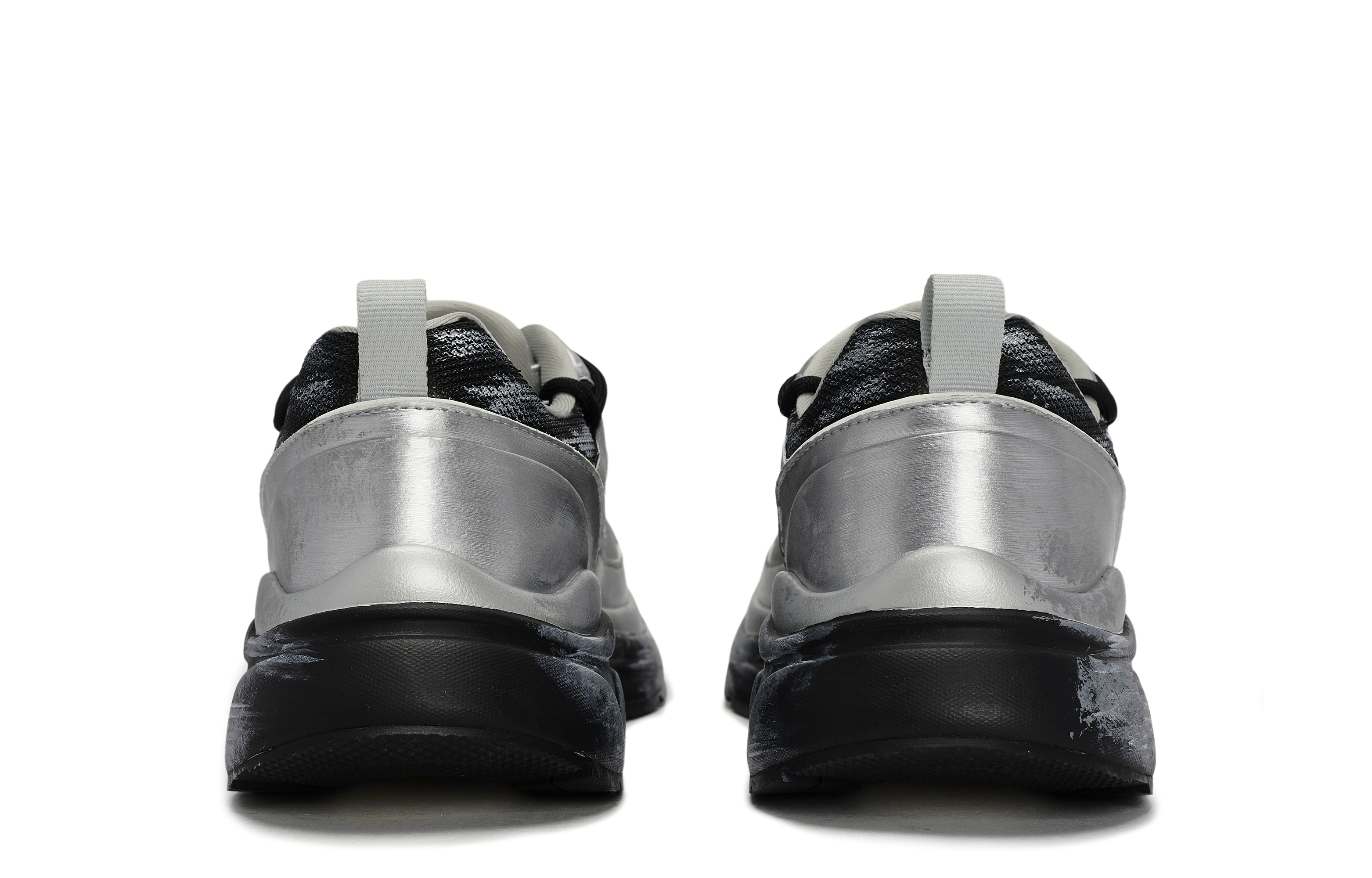 MLB Fast Ball Classic Monogram Abrasion Resistant Low top Running Shoes Unisex Black Gray