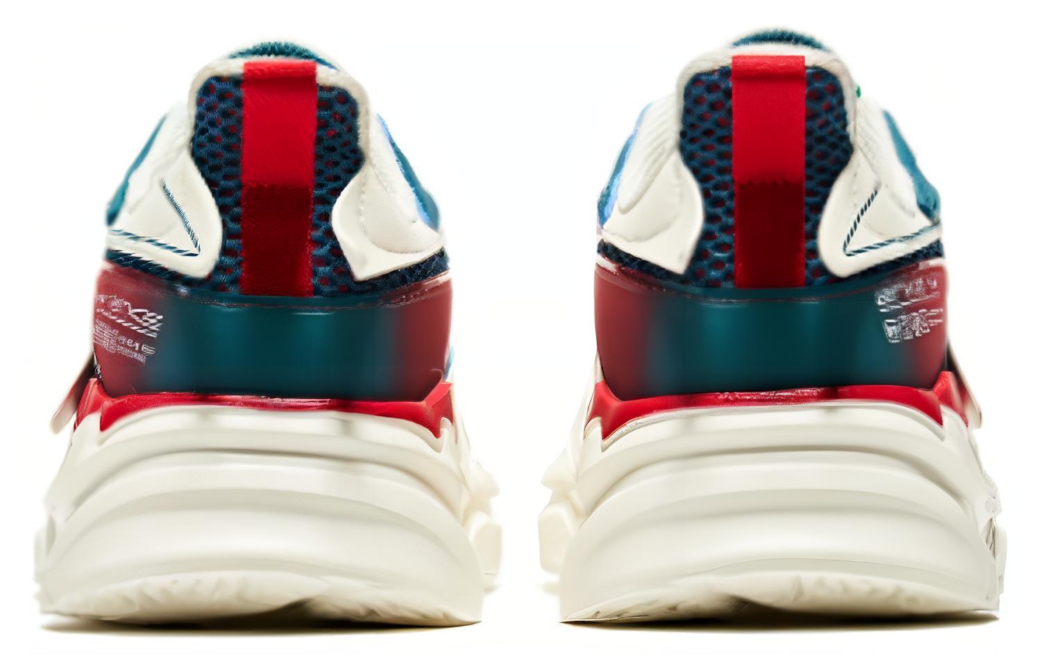 HENANBOWUYUAN x Erke Shock Absorbers Slip Resistant Abrasion Resistant Low Top Running Shoes Men’s White Green Red