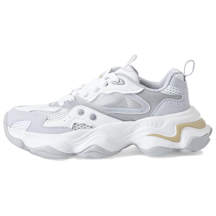 Kappa Slip Resistant Abrasion Resistant Slip Resistant Abrasion Resistant Low top Running Shoes Unisex White Gray