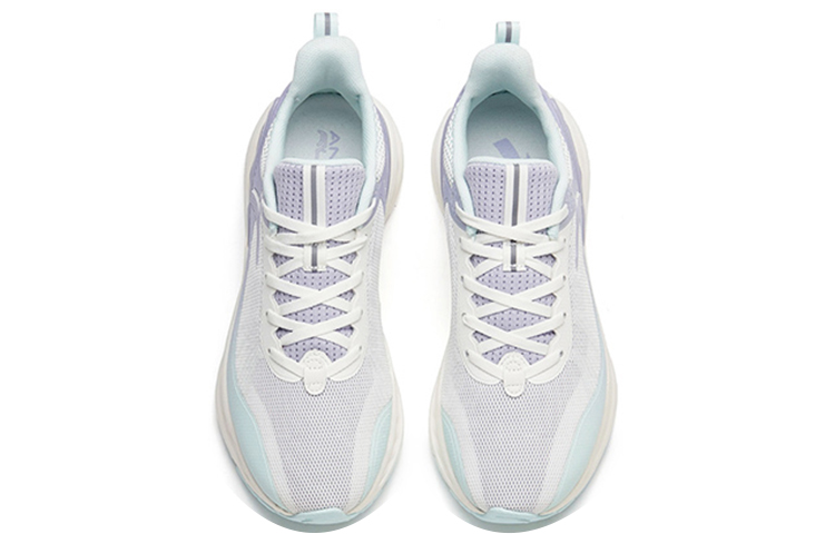 Anta Cushioning Slip Resistant Abrasion Resistant Breathable Low top Running Shoes Women’s White Blue Gray