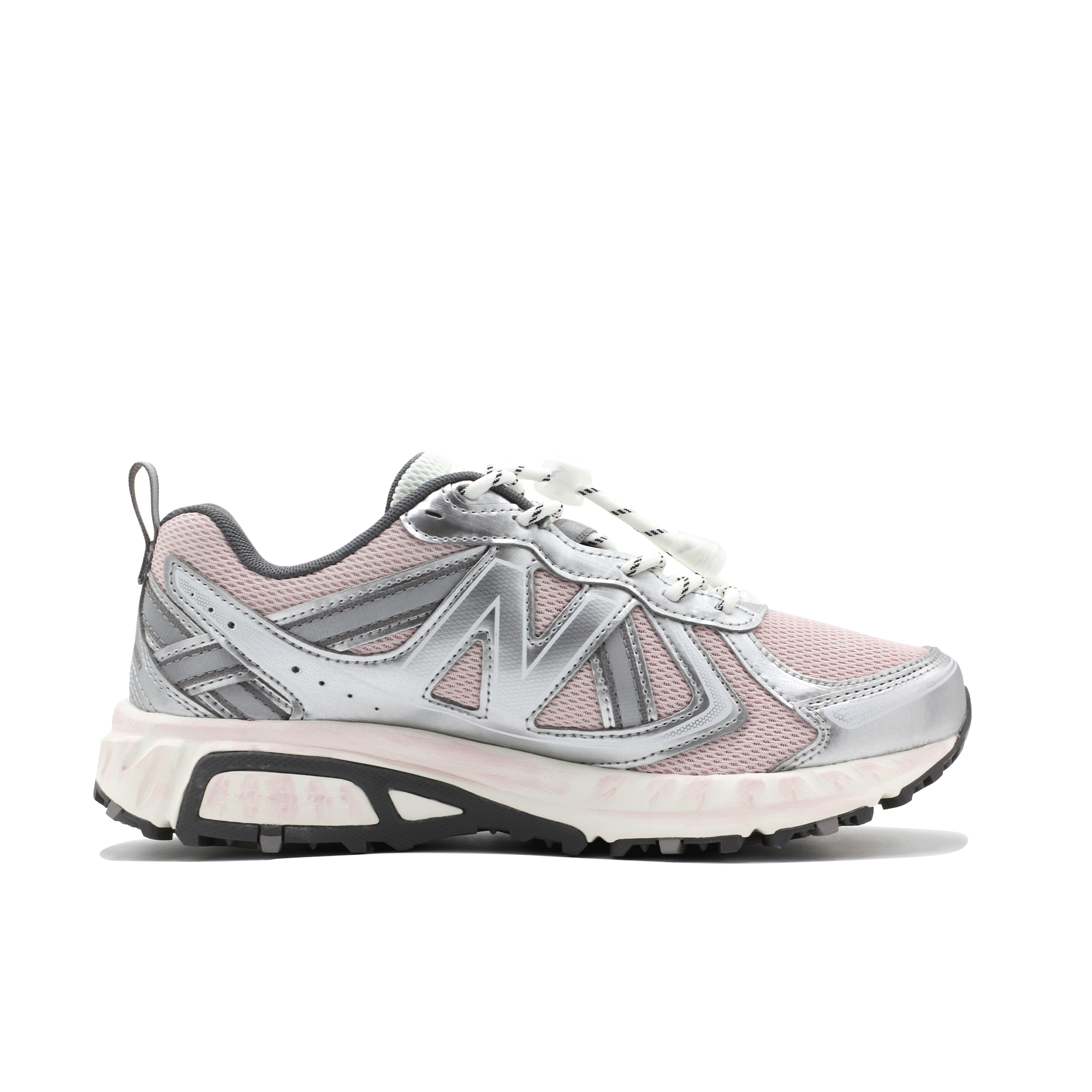 New Balance Cushioning Slip Resistant Low top Casual Running Shoes Unisex Silver Pink