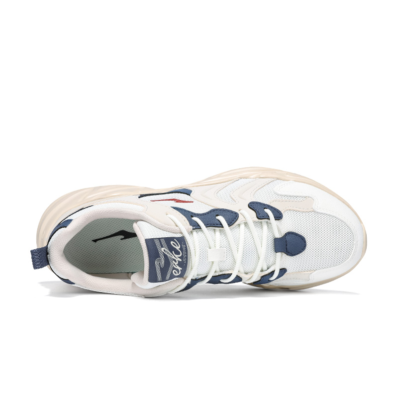 Erke Cushioning Slip Resistant Abrasion Resistant Low top Casual Running Shoes Men’s White Gray