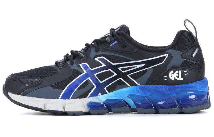 Asics Gel Quantum 180 Abrasion Resistant Low top Running Shoes Men's Black Blue