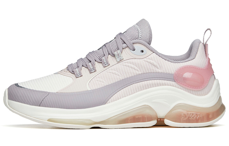 Anta Textile, TPU Cushioning Slip Resistant Abrasion Resistant Breathable Low top Running Shoes Women’s Gray White