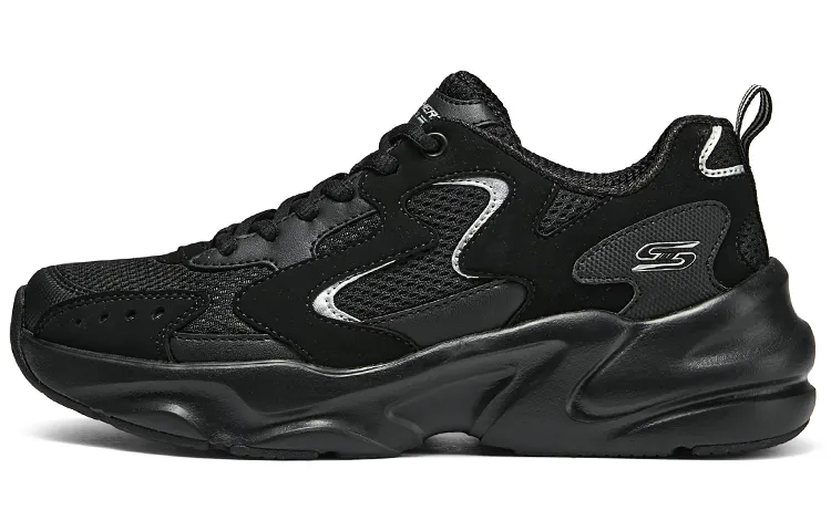 Skechers BOBS BAMINA 2 Cushioned Wear-Resistant Breathable Low-Top Chunky Sneakers Women's Black