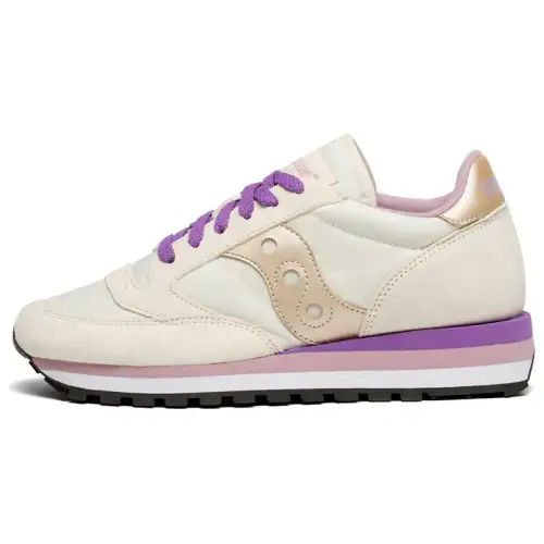 Saucony Jazz Triple Jazz Running Shoes Women's Low Top White/Purple/Pink/Gold