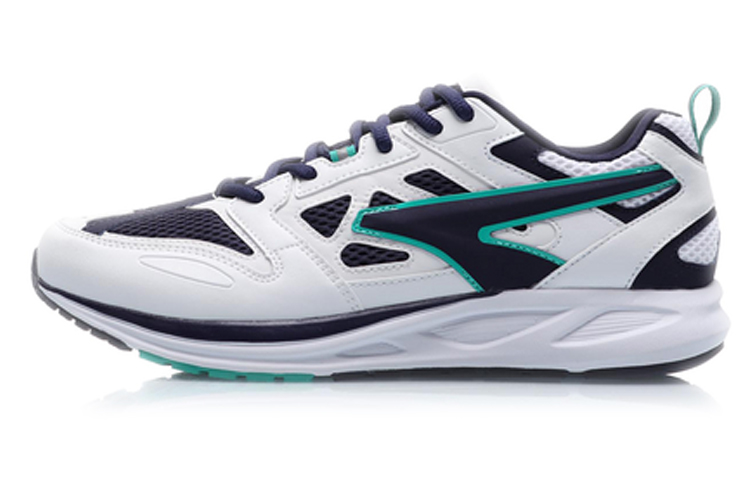 Li Ning Cushioning Lightweight Slip Resistant Low top Running Shoes Men’s White Green