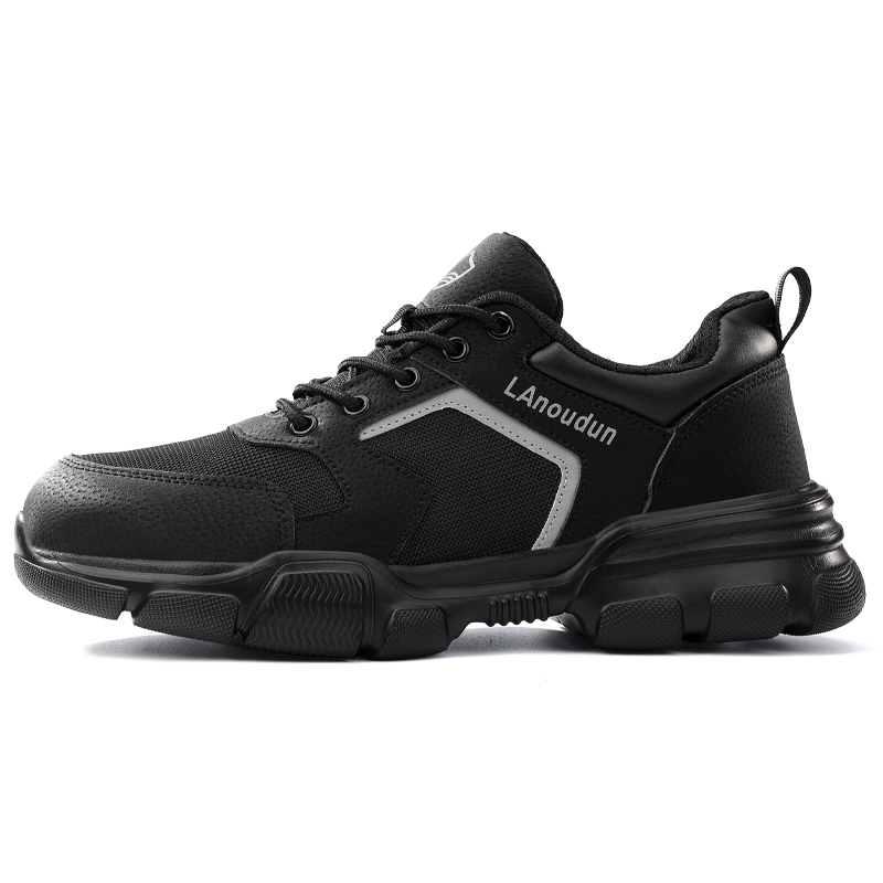 LANOUDUN Breathable, Impact Resistant, Lightweight Low top Outdoor Shoes Unisex Black