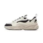 Li Ning Milk Coconut Cushioning Slip Resistant Abrasion Resistant Support Low top Chunky Sneakers Men's White Black