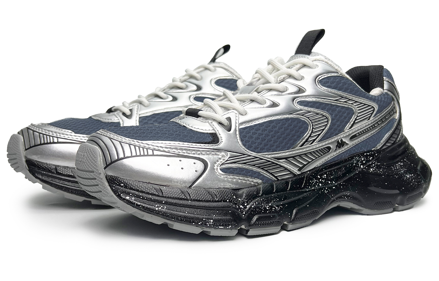 Kappa Cushioning Abrasion Resistant Breathable Low top Running Shoes Unisex Black Blue
