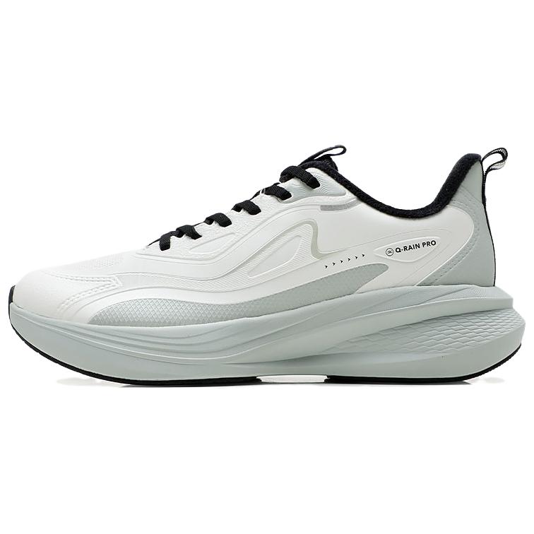 QIAODAN Fleece Lined Thermal Slip Resistant Abrasion Resistant Low top Casual Running Shoes Men’s White Green