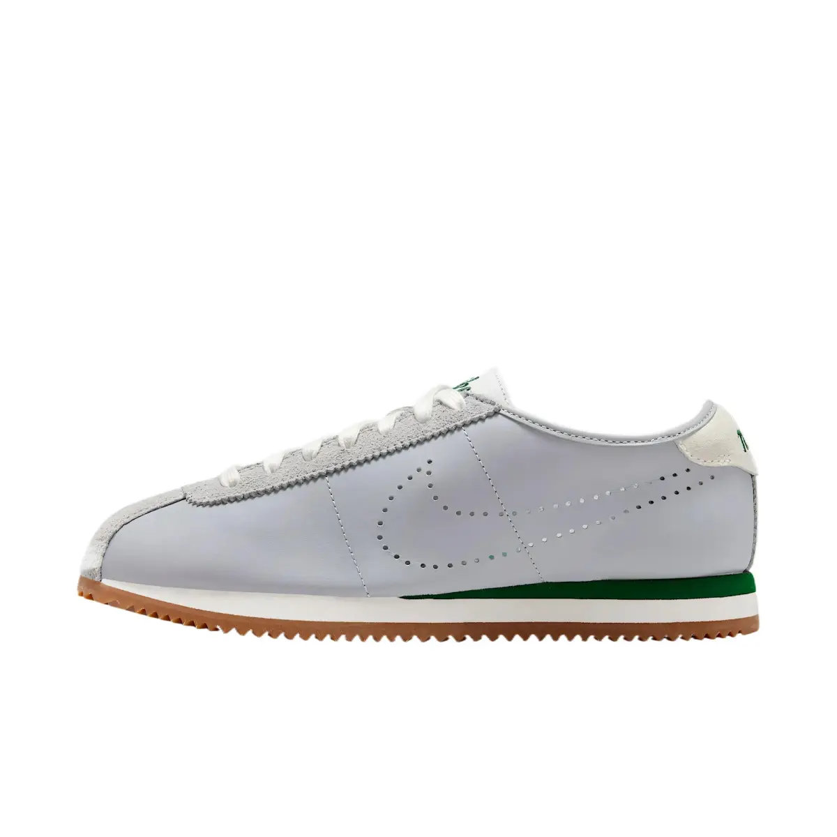 Nike Cortez Wolf Grey Perforated Swoosh Women's