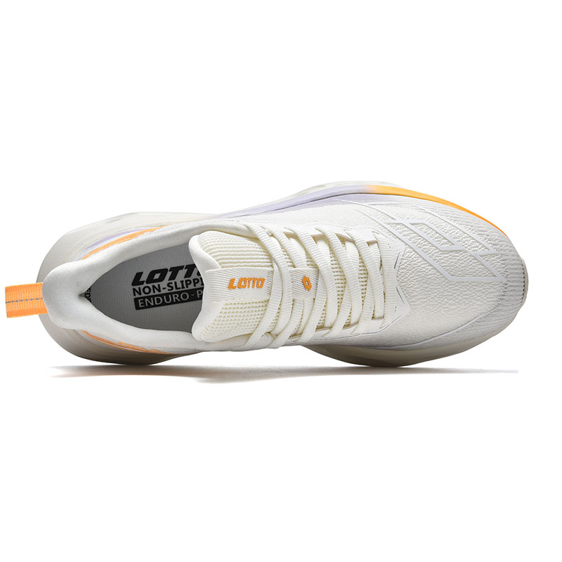 LOTTO Slip Resistant, Abrasion Resistant, Rebound Low top Running Shoes Women’s Ivory White/Orange