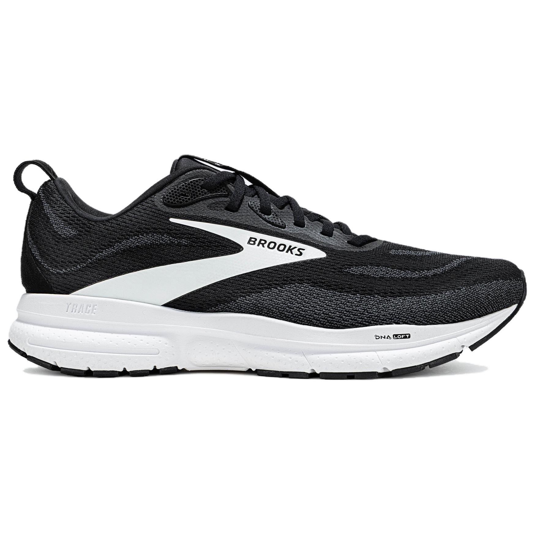 Brooks Slip Resistant Abrasion Resistant Low top Running Shoes Men’s Black Gray White