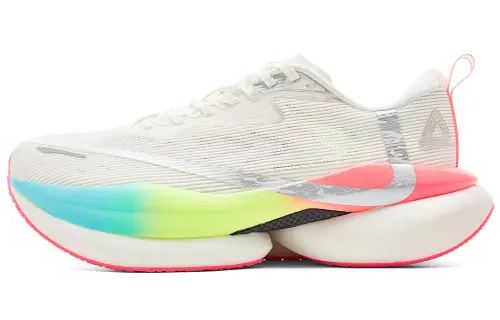 Peak Second Breath Pro Endorphin Color Carburized Plate Physically Foamed Marathon Thick-soled Racing Running Shoes Shock Absorbing Anti-Slip Wear-Resistant Rebound Low-top Running Shoes Men's Milky White Blue