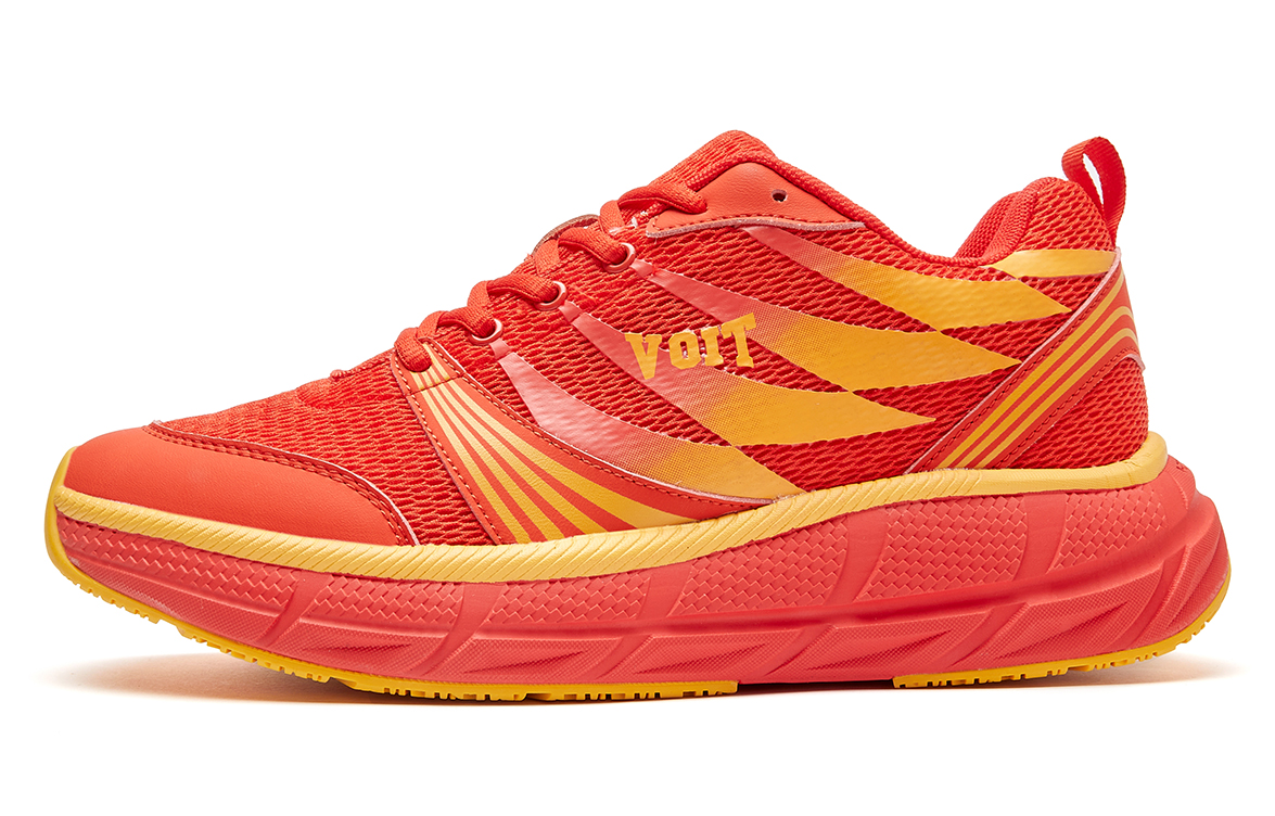VOIT Running Shoes Unisex Low Top Red Yellow