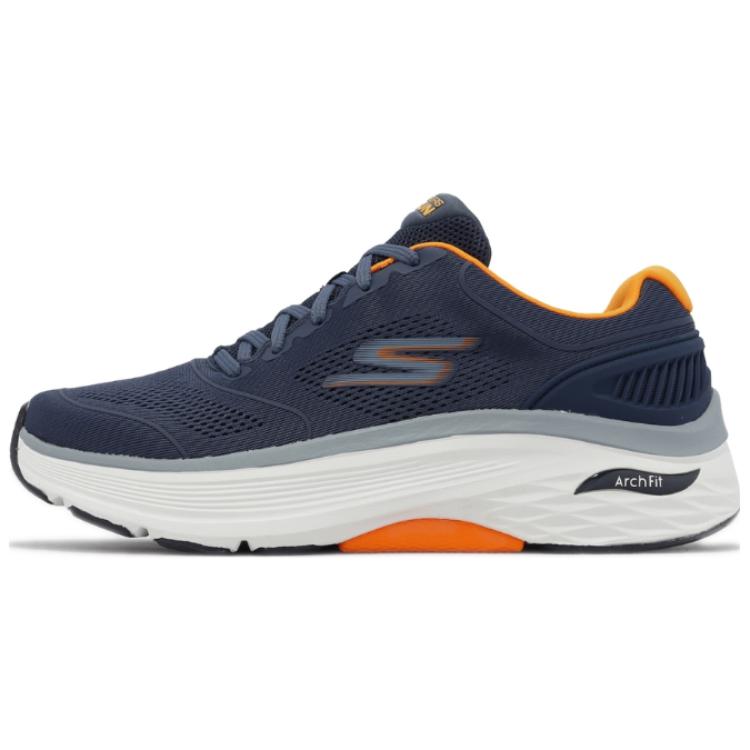 Skechers Skechers Max Cushioning Arch Fit Xingmai series comfortable low-top running shoes men's dark blue