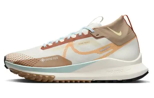 Nike Pegasus Trail 4 Comfortable, soft, wear-resistant, waterproof, rebound, middle top, trail running shoes, men's white, brown and blue