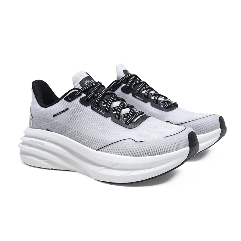 AVOCCO Low top CPU Outsole Running Shoes Unisex Black White