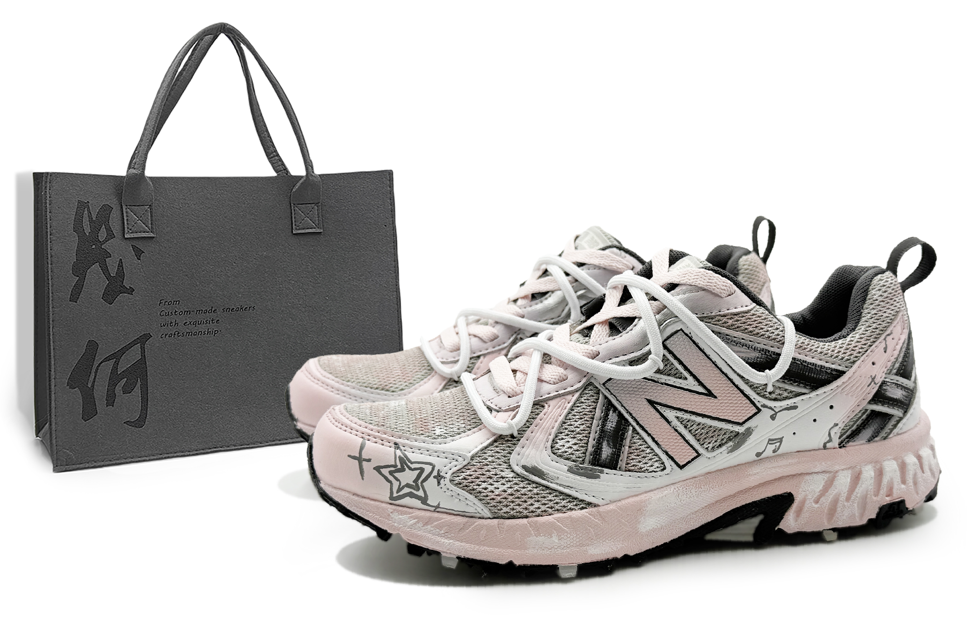 New Balance NB 410 V5 Abrasion Resistant Low top Running Shoes Unisex Gray Pink
