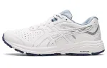 Asics GT 1000 Leather Sports Fabric Low top Running Shoes Women's White Blue D Width