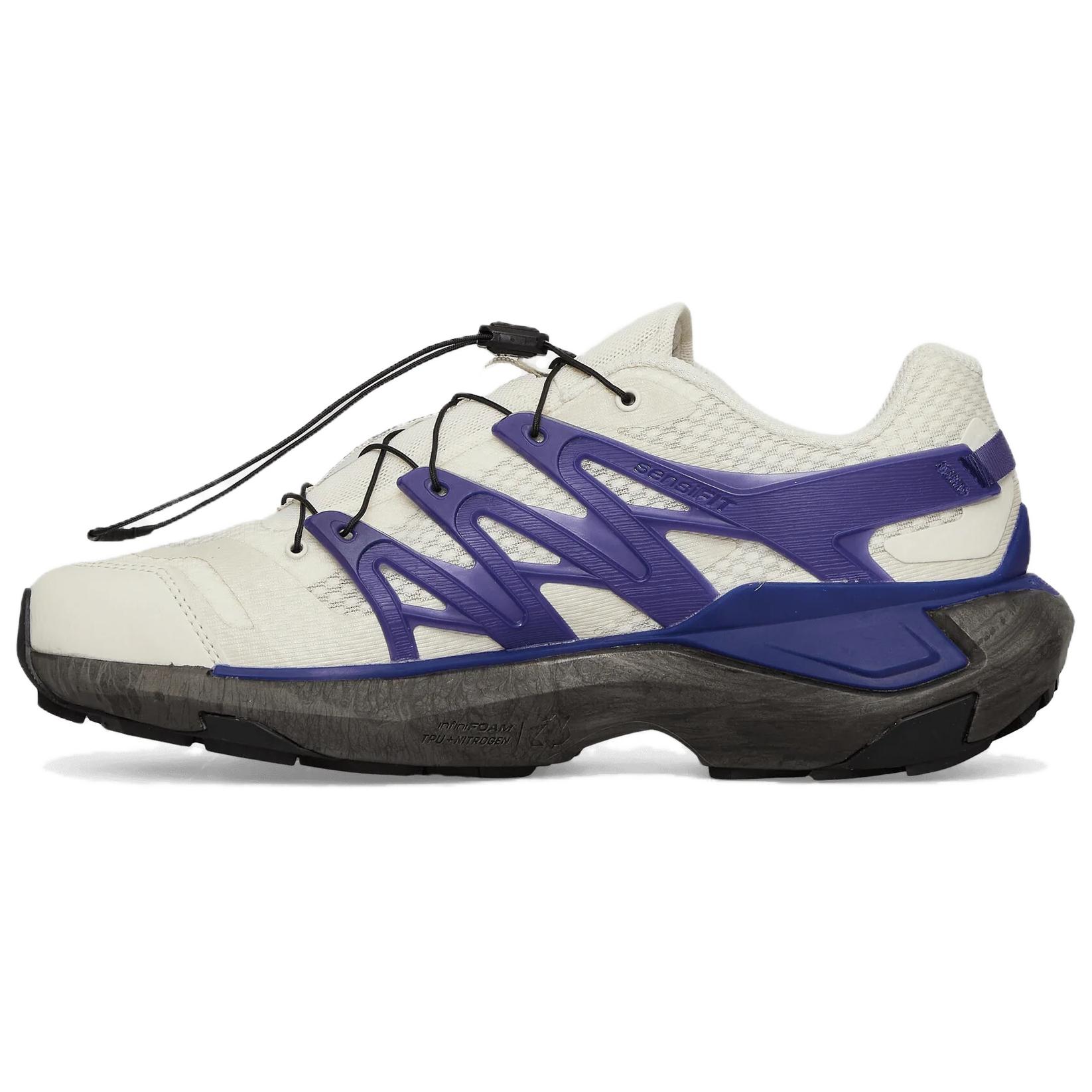 SALOMON XT PU.RE ADVANCED Comfortable And Lightweight Breathable Low top Running Shoes Unisex White Purple