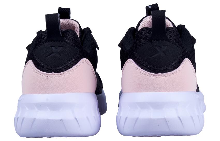 XTEP Fabric Slip Resistant, Abrasion Resistant, Breathable Low top Running Shoes Women’s Black Pink