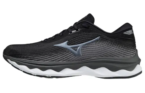 Mizuno Wave Sky 5 Wide Low Tops Black Gray White