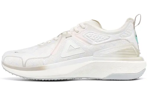 PEAK Tai Chi 4.0 PLUS Sports Cushioning Slip Resistant Low top Casual Running Shoes Men's Canvas White