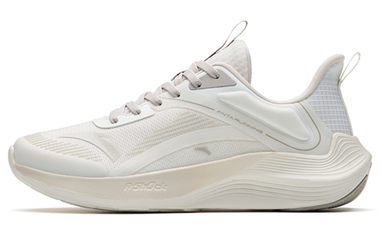 Anta DuCi1 Cushioning Slip Resistant Abrasion Resistant Breathable Lightweight Low top Running Shoes Women's White Gray