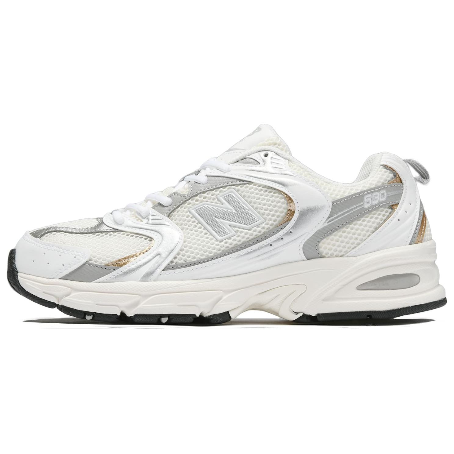 New Balance NB 530 Fashionable and comfortable low-top casual urban commuting running shoes for men and women, gray and white