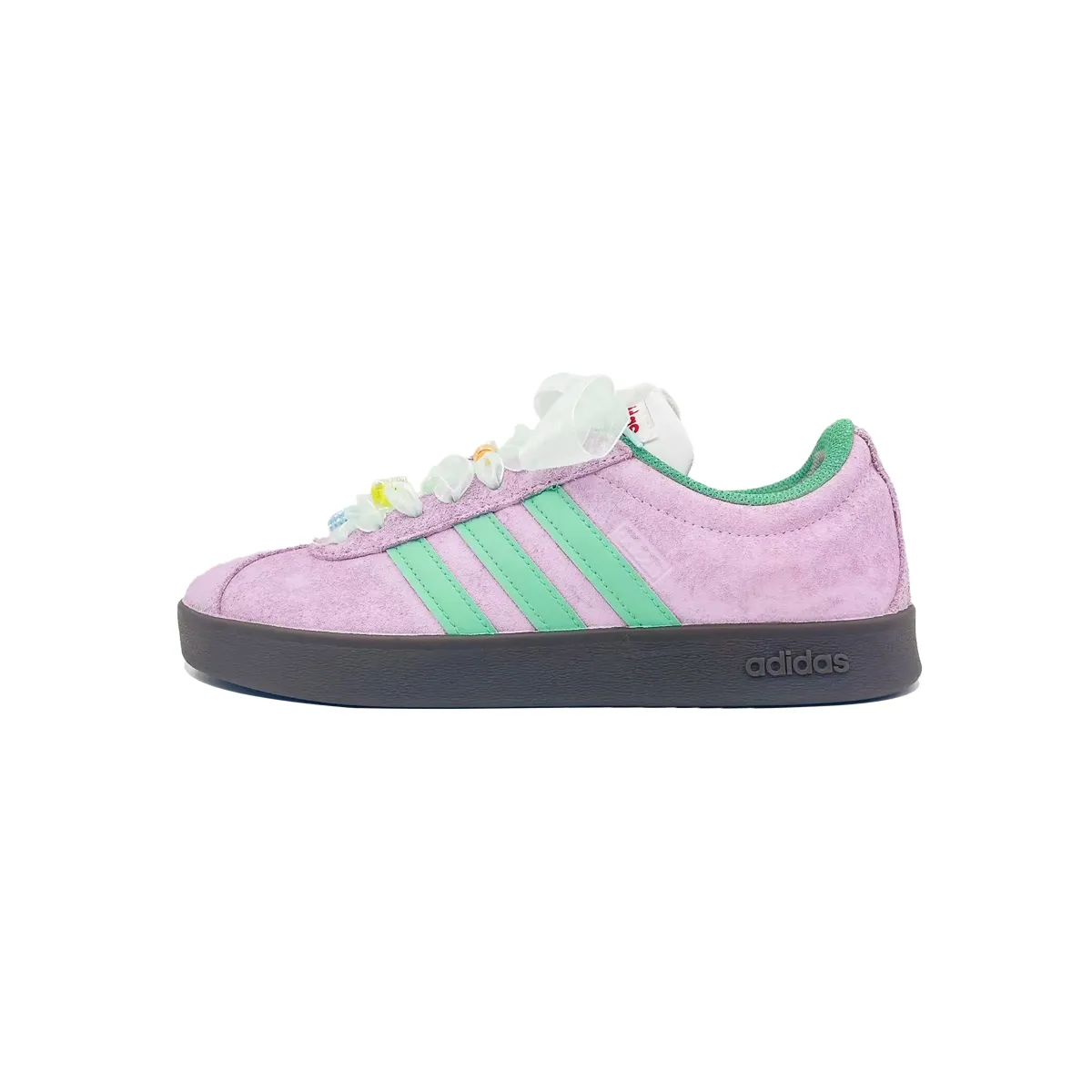 Adidas VL COURT 2.0 Purple Wisteria Bubble, Sweet Style Lightweight Low top Skateboard Shoes Unisex Pink Purple