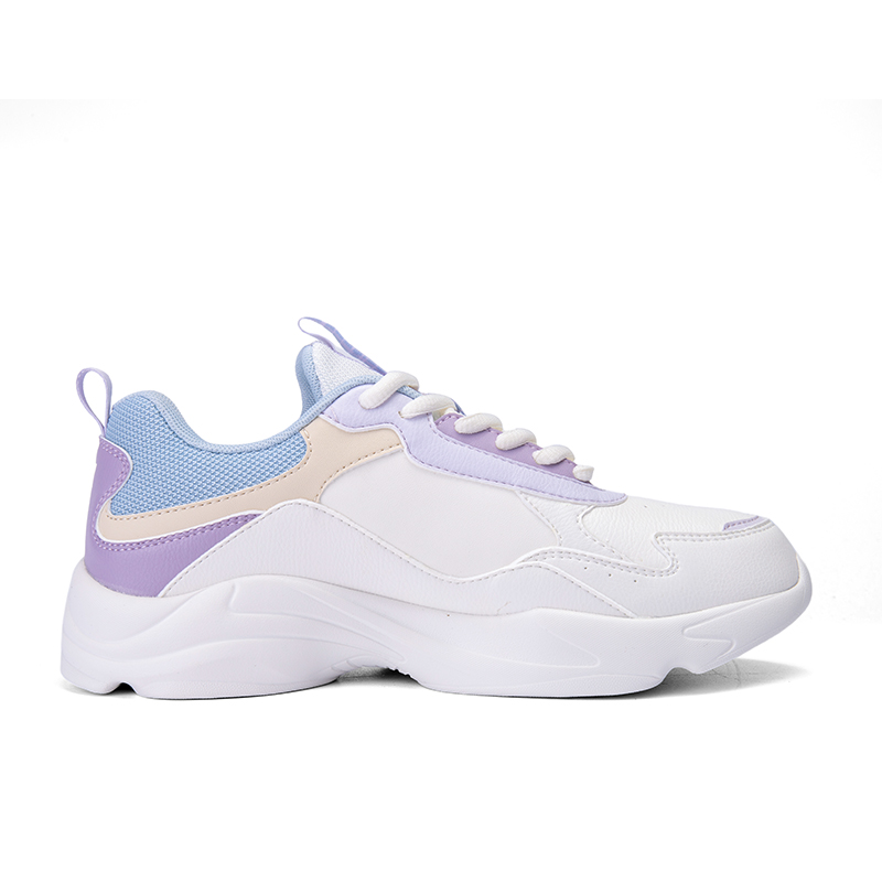 XTEP Cushioning Slip Resistant Abrasion Resistant Low top Running Shoes Women’s White Purple