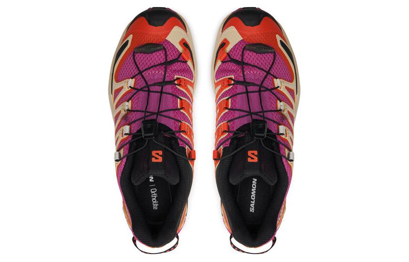 SALOMON XA Pro 3D V9 Comfortable Slip Resistant Low top Outdoor Shoes Women’s Purple Orange