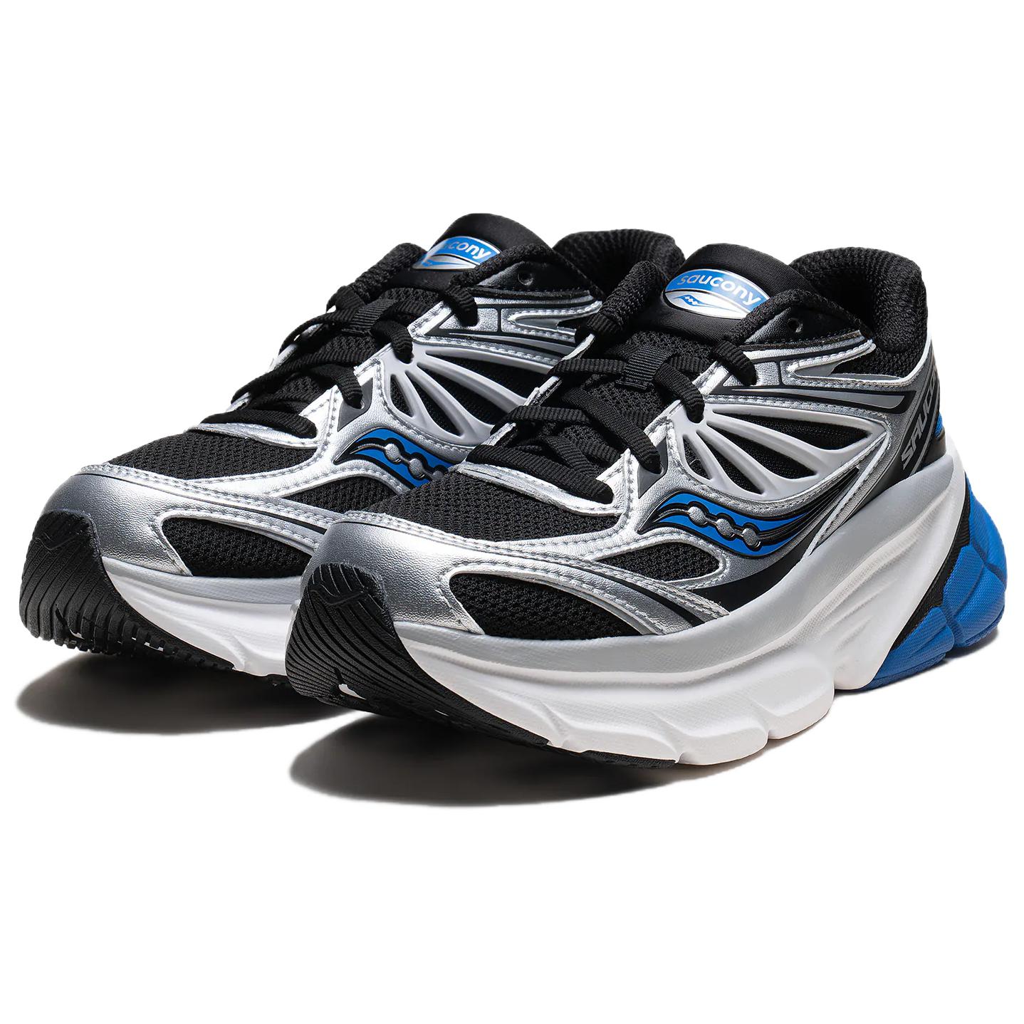 Saucony GUARD Guardian Slip Resistant Abrasion Resistant Low top Casual Running Shoes Unisex Silver Black