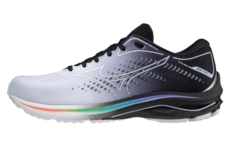 Mizuno Wave Rider 25 low-top running shoes for men and women, black and gray