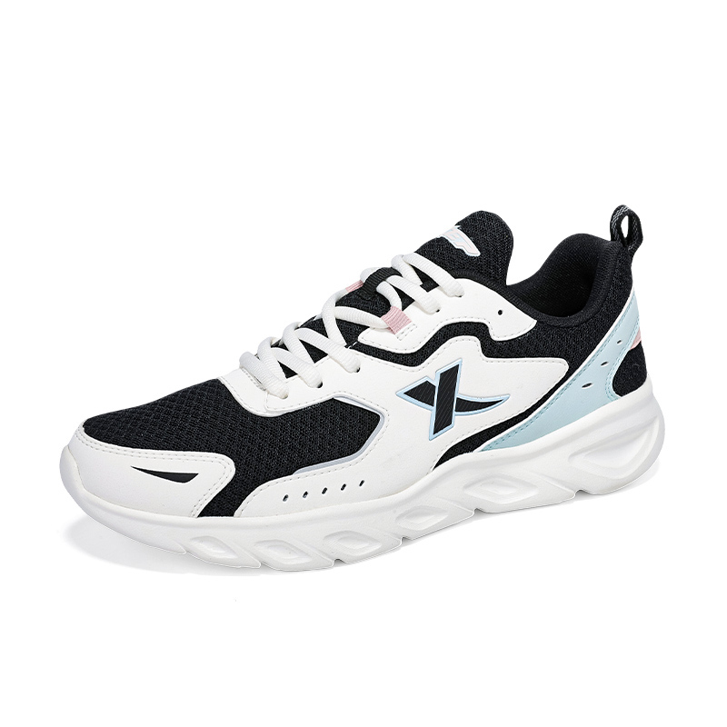 XTEP Fabric Cushioning Lightweight Low top Running Shoes Women’s White Black Green