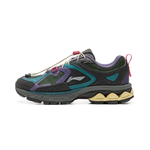 Li Ning Fuyao 2.0 Trail V2 Slip Resistant Abrasion Resistant Low top Running Shoes Women's Gray Blue