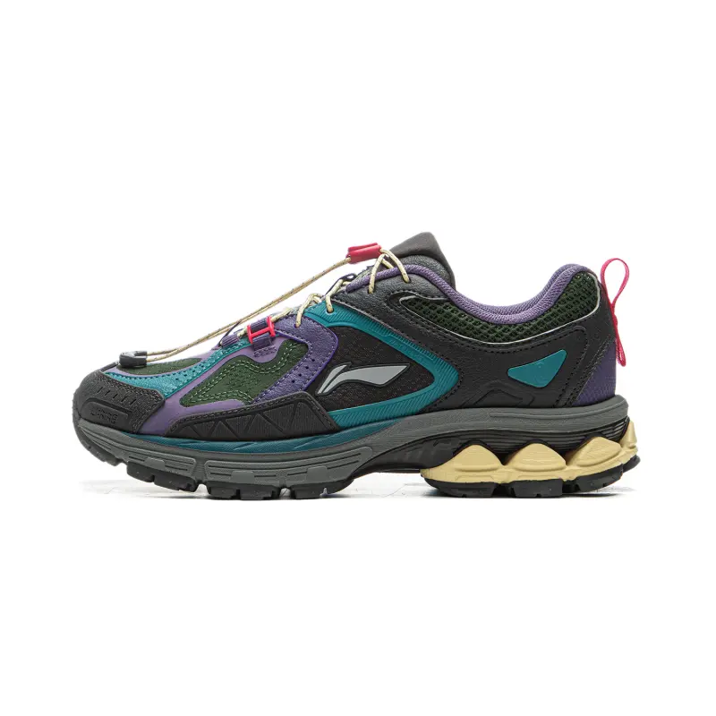 Li Ning Fuyao 2.0 Trail V2 Slip Resistant Abrasion Resistant Low top Running Shoes Women's Gray Blue