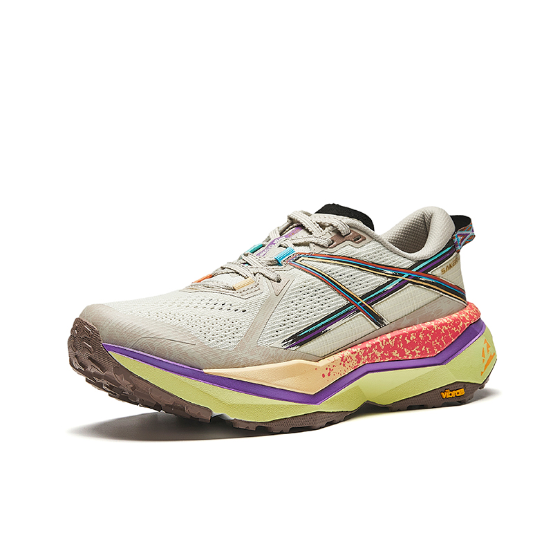 Anta Slip Resistant And Abrasion Resistant Coverage Low top Casual Running Shoes Women’s Beige Gray