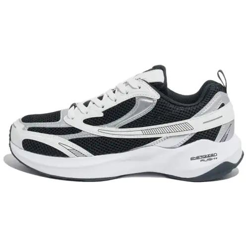 FILA Float E3 2.0 MS Abrasion Resistant Low top Casual Running Shoes Unisex Black White