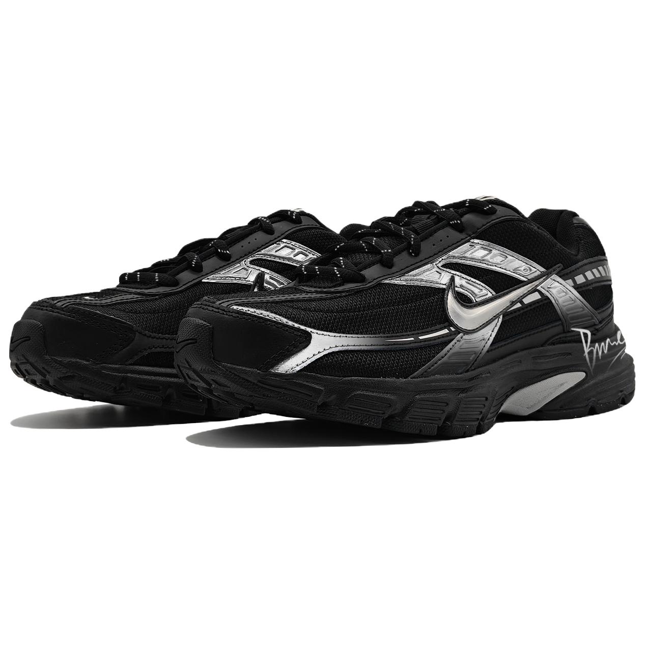 Nike Initiator Cushioning Breathable Support Low top Running Shoes Men’s Silver Black