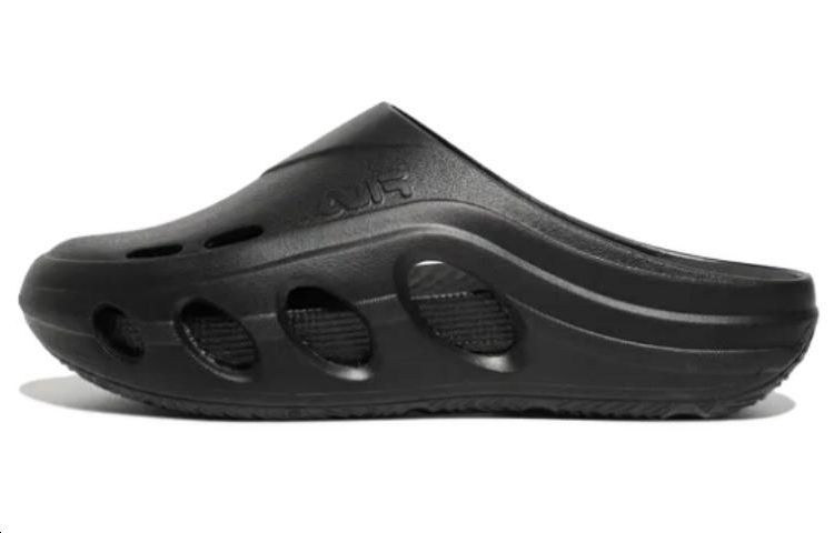 FILA Quiet Abrasion Resistant Quiet Abrasion Resistant Closed Toe Slippers Unisex Black