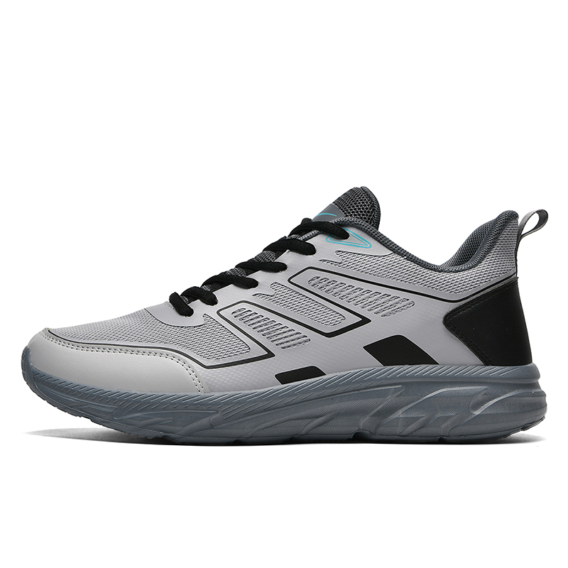 Binary Cushioning Rebound Lightweight Breathable Slip Resistant Low top Running Shoes Men’s Gray